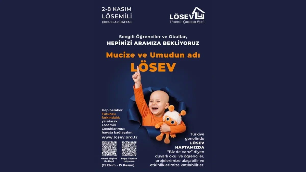 2-8 Kasım Lösemili Çocuklar Haftası başlıyor: LÖSEV’den turuncu farkındalık hareketi
