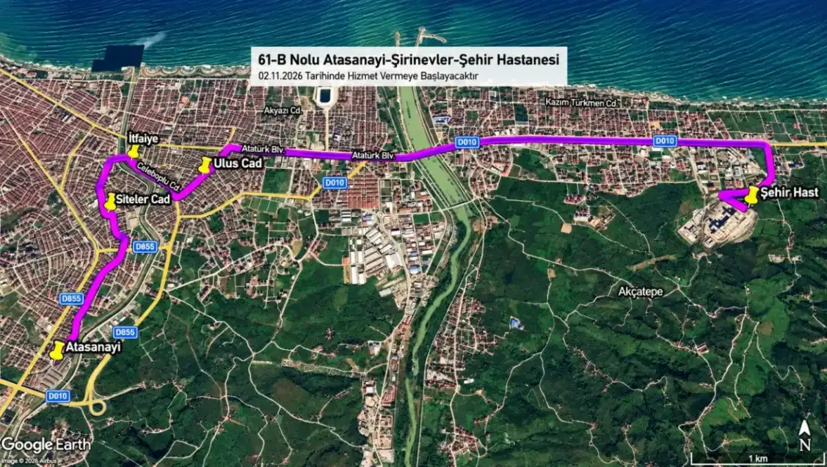Ordu Şehir Hastanesi’ne yeni ulaşım hattı: 61/B seferleri başlıyor